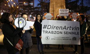 Trabzon'dan Artvin'e Cerrattepe desteği