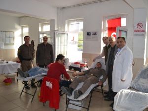 Alaçam Jandarmadan Kan Bağışı