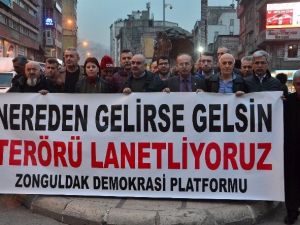 Zonguldak Teröre Tepki İçin Yürüdü