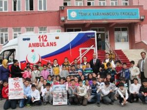 ’Trafikte Yaşama Yol Ver’ Projesiyle Çocuklar 112’yi Tanıyor