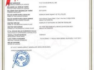 Bölgede İlk Helal Gıda Sertifikasını Nergis Aldı