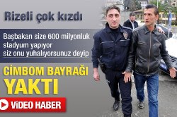 Rize'de GS Bayrağı Yakıldı! - VİDEO