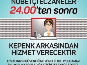Nöbetçi Eczaneler Artık Kepenk Arkasından Hizmet Verecek