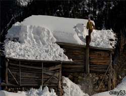 Ayder'de Yoğun Kar Yağışı