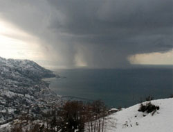 Rize Sahilinde Hortum Olayı