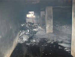 Çayeli'de depo yangını