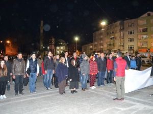 Alaçam’da Teröre Tepki Yürüyüşü