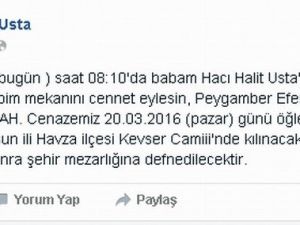 Mhp Samsun Milletvekili Erhan Usta’nın Baba Acısı