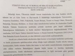 Bakanlıktan Rekolte Tahmini Açıklamasına Yasak