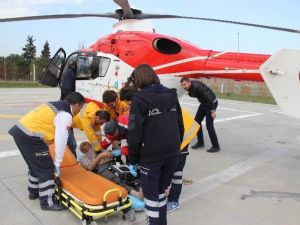 Kalp Hastasının Yardımına Ambulans Helikopter Yetişti