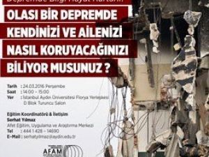 İaü’den Deprem Konusunda Farkındalık Eğitimi