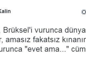 Cumhurbaşkanlığı Sözcüsü Kalın’dan ’Teröre Karşı Farklı Tavır’ Tepkisi
