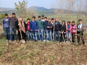 Atakumlu Gençler Öğrencilerle Sarımsak Ve Bezelye Ekti