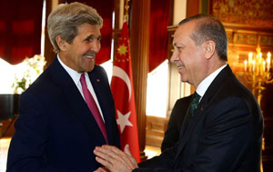 Cumhurbaşkanı Erdoğan John Kerry ile görüştü