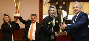 Kupa Şampiyonu Ardeşen GSK'dan Vali Yazıcı ile Başkan Kasap'a Kupalı Ziyaret