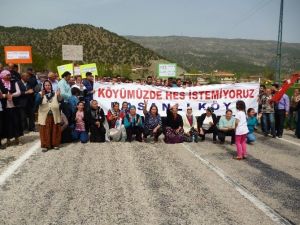 Tokat-Amasya Yolunu Kapatıp Hes’i Protesto Ettiler