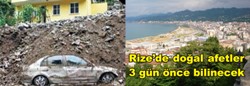 Rize'ye uyarı sistemi kuruldu