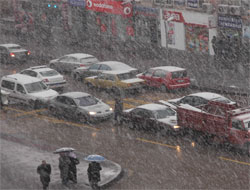 Erzurum beyaza büründü