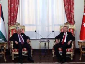 Cumhurbaşkanı Erdoğan, Filistin Devlet Başkanı Mahmut Abbas İle Görüştü