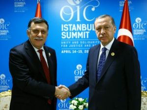 Cumhurbaşkanı Erdoğan, Fayez Serraj İle Görüştü