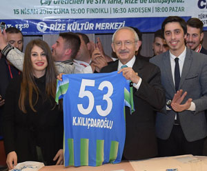 Kılıçdaroğlu’na Rizespor Forması Hediye Edildi