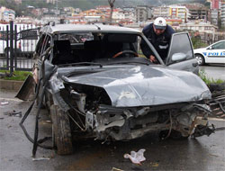 Giresun'da trafik kazası 2 yaralı