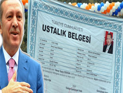 Gümüşhanelilerden Başbakan'a 'ustalık belgesi'