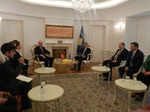 Başbakan Yardımcısı Kurtulmuş, Kosova Cumhurbaşkanı Thaçi’yle Görüştü