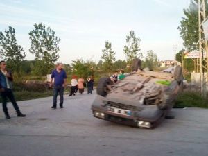 Otomobil Takla Attı: 1 Yaralı