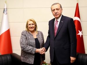 Cumhurbaşkanı Erdoğan Malta Cumhurbaşkanı Görüştü