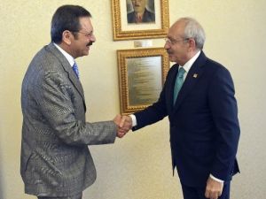 Chp Genel Başkanı Kılıçdaroğlu, Hisarcıklıoğlu’nu Kabul Etti