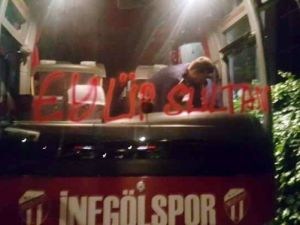 İnegölspor’un Takım Otobüsüne Saldırı