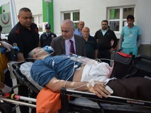 Vali Karahan’dan Saldırıda Yaralanan Teknikere Ziyaret
