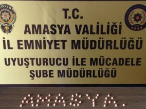 Amasya’da 50 Uyuşturucu Hap Ele Geçirildi