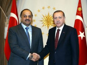 Cumhurbaşkanı Erdoğan, Katar Savunma Bakanını Kabul Etti
