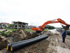 Bolu Belediye Başkanı Yılmaz Güney Kolektör Hattını İnceledi