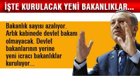 İşte kurulacak yeni bakanlıklar