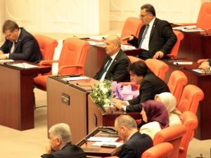 Chp Ankara Milletvekili Sarıhan, Genel Kurul’da Her Parti Grubuna Çiçek Verdi
