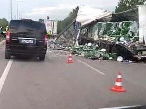 İki Tır Çarpıştı, Trafik Felç Oldu