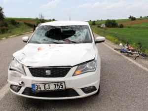 Otomobil İle Bisiklet Çarpıştı: 1 Yaralı