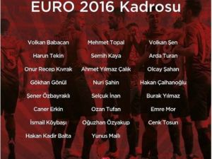 A Milli Takım’ın Euro 2016 Kadrosu Belli Oldu