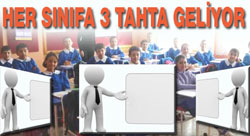 Her sınıfa 3 tahta geliyor