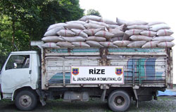 Rize'de Bir Kamyon Dolusu Kaçak Çay Yakalandı