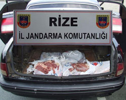 Rize'de Kaçak Et Operasyonu