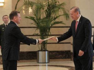 Erdoğan Arnavutluk Büyükelçisi Gazheli’yi Kabul Etti