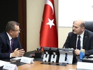 Ato Yönetimi Çalışma Ve Sosyal Güvenlik Bakanı Soylu’yu Ziyaret Etti