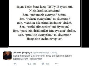 Ahmet Şimşirgil’den Fatih Terim’e Yanıt