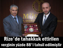 Rize'de Verginin % 88'i Tahsil Edildi