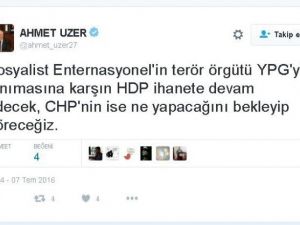 Ak Partili Uzer’den, Chp’nin Ypg Kararına Sert Tepki