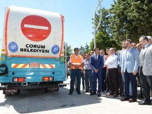 Çorum’daki Çöp Konteynırları Yıkanıyor